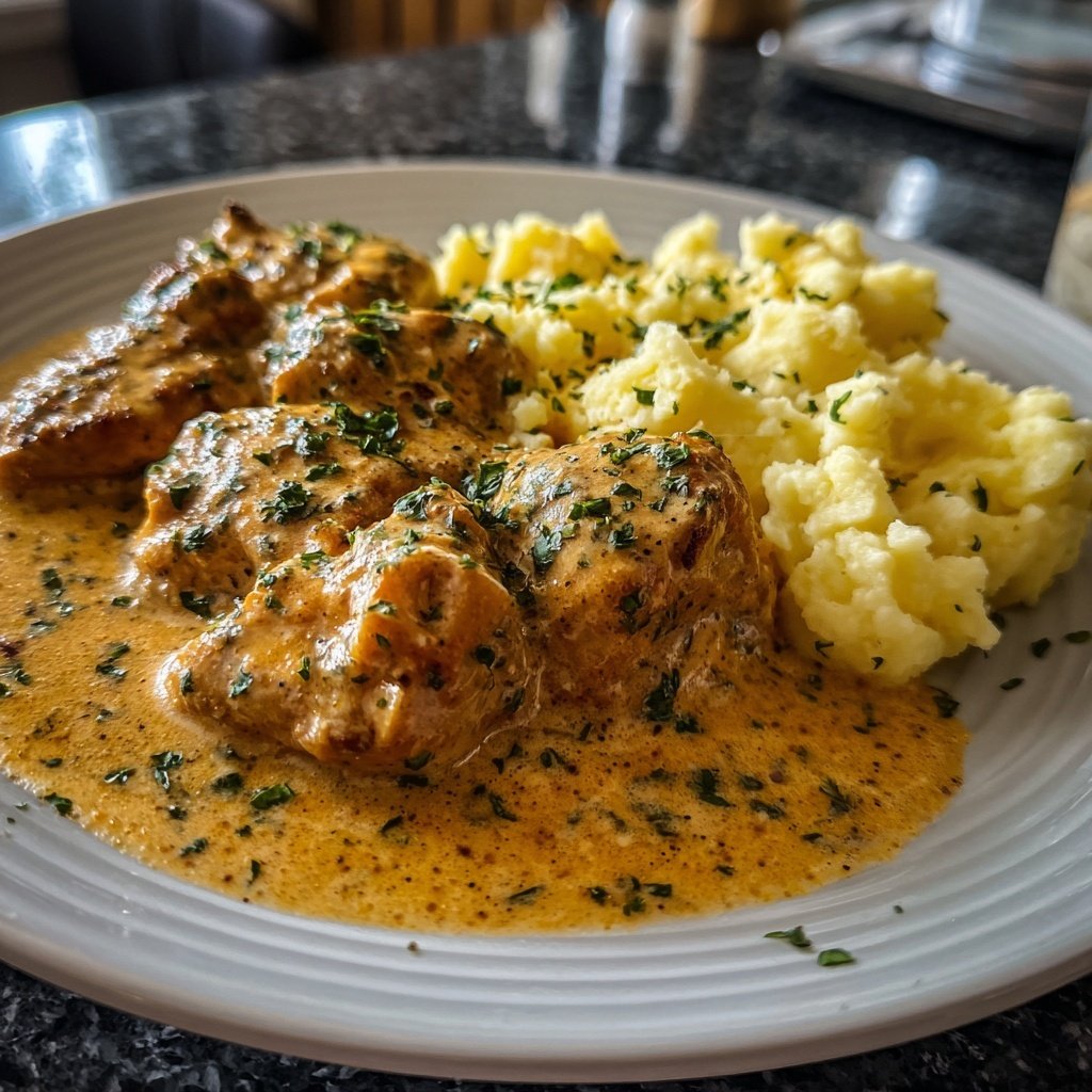 Hausmannskost Cremiges Hähnchen mit Kartoffelpüree