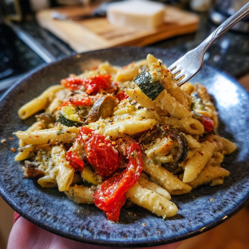 Mediterrane Ofengemüse Pasta