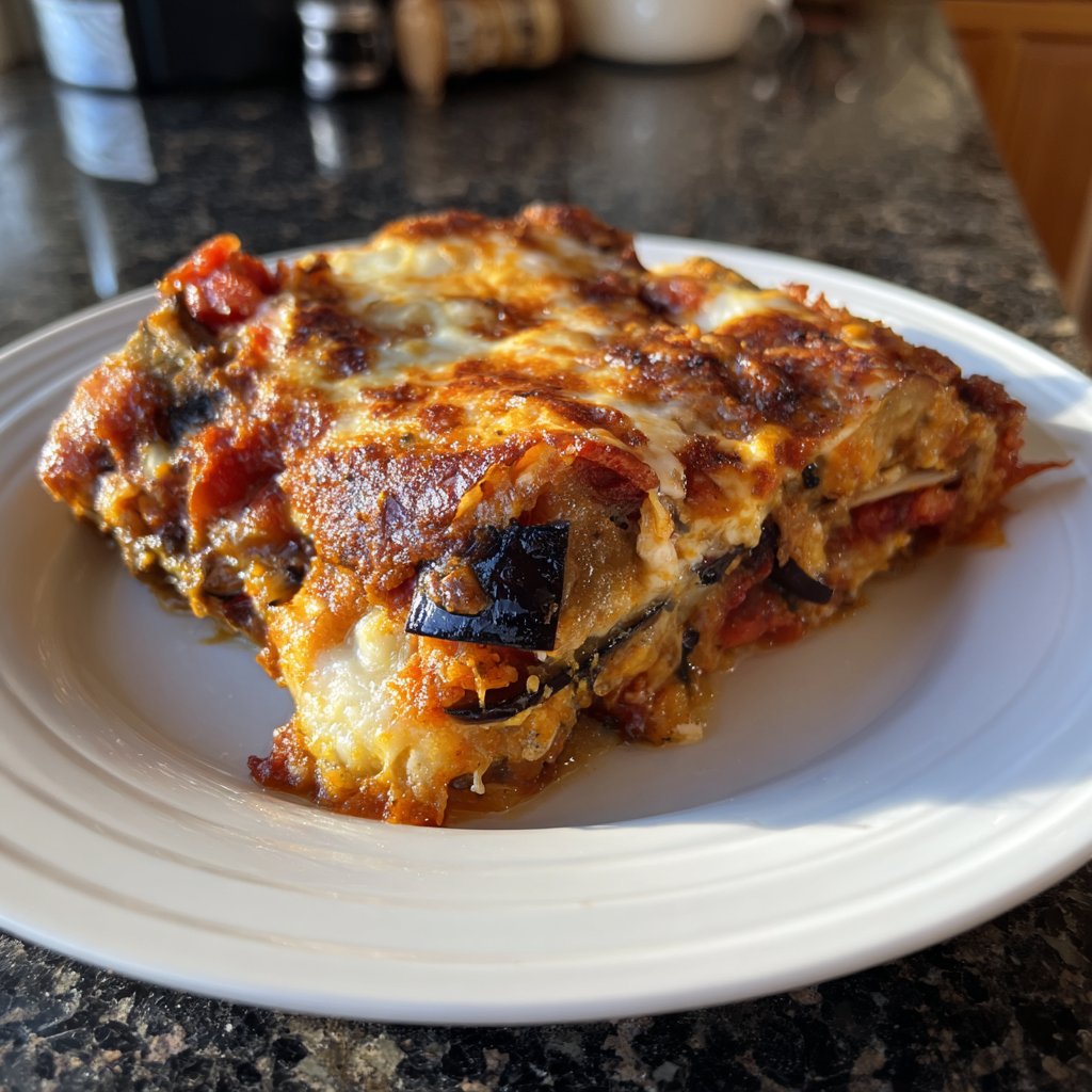 Auberginenauflauf vegetarisch aus dem Ofen