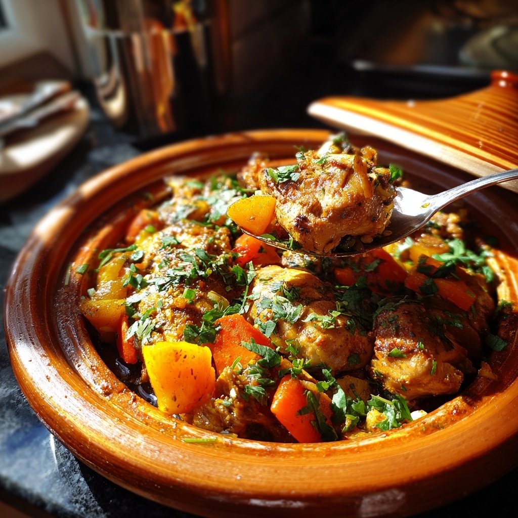 Internationale Küche Marokkanisches Hähnchen-Tagine