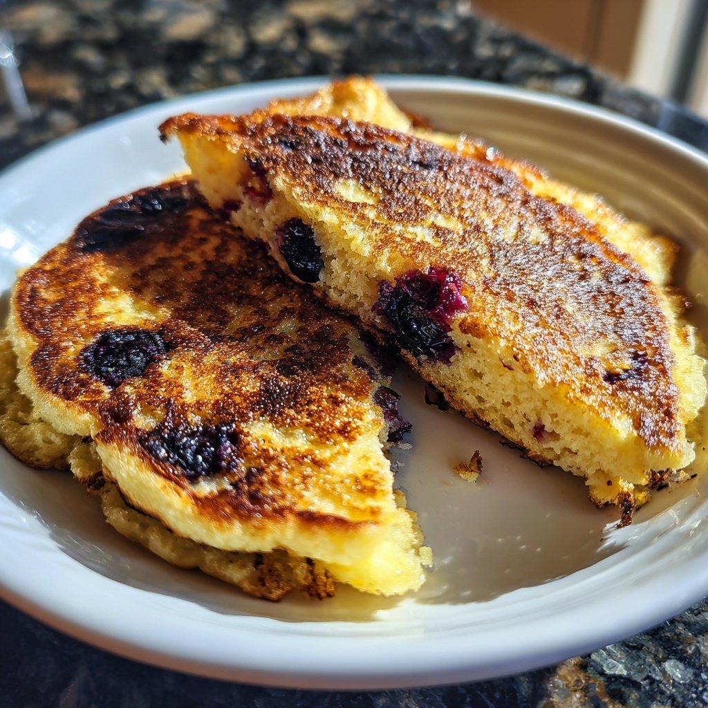 Pfannkuchen mit Heidelbeeren