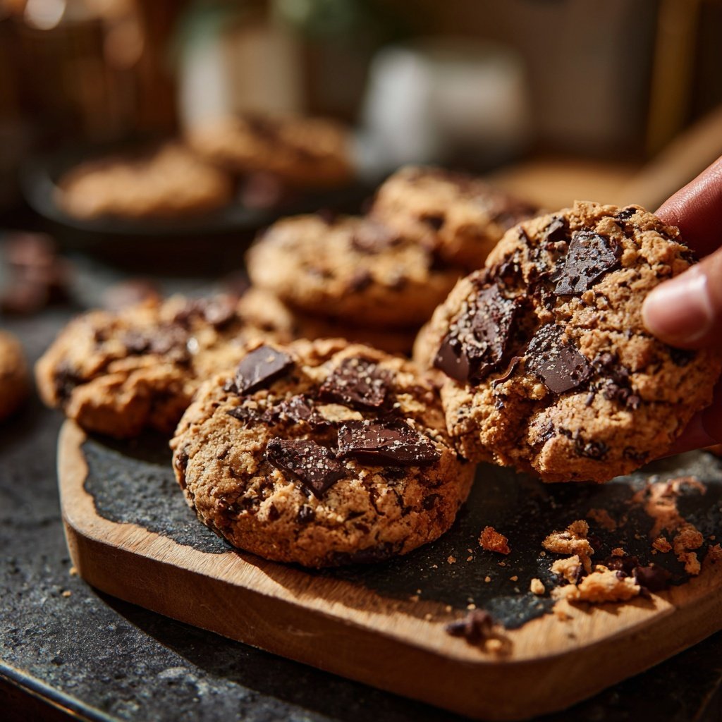 Cookies mit dunkler Schokolade
