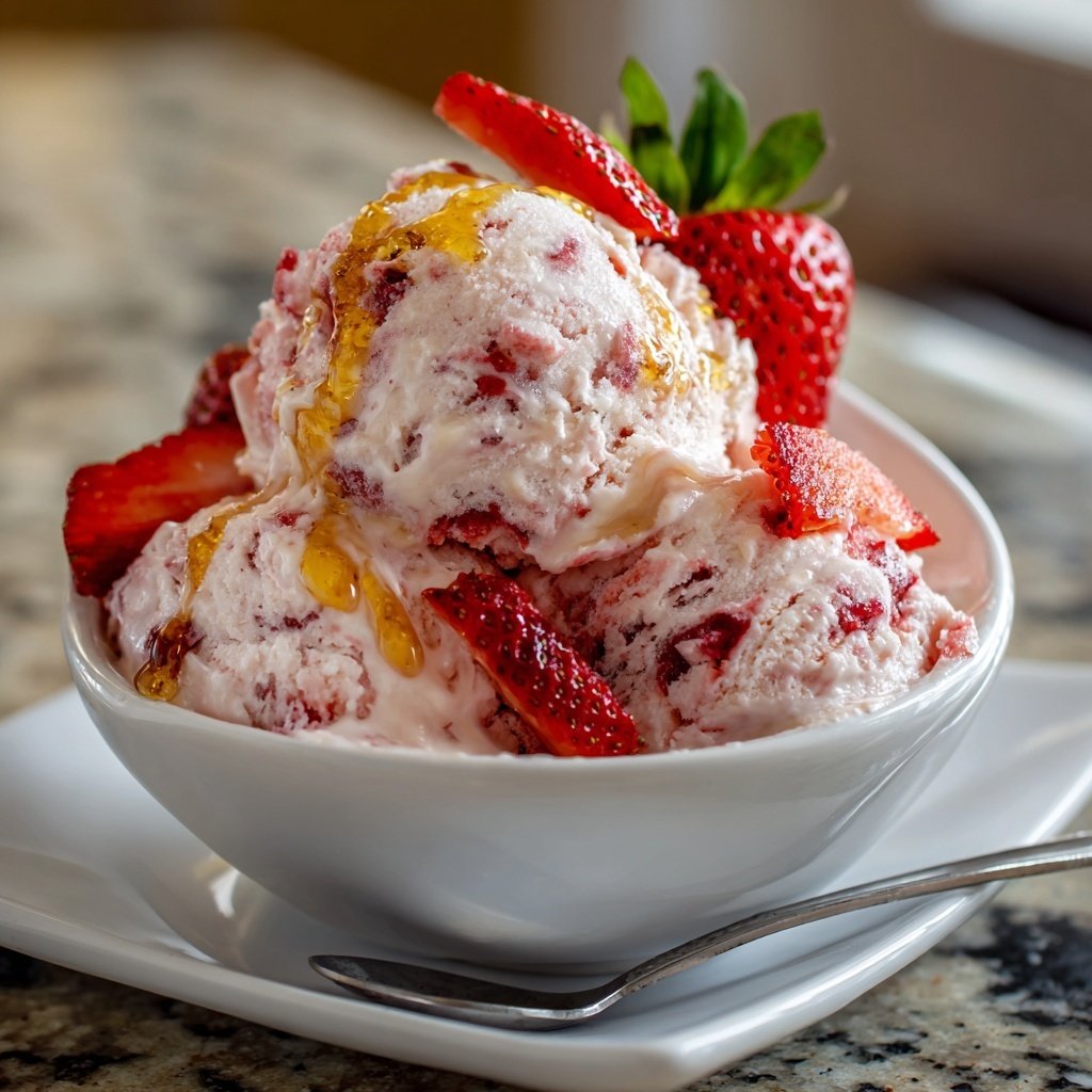 Erdbeer Joghurt Eis Selbstgemacht