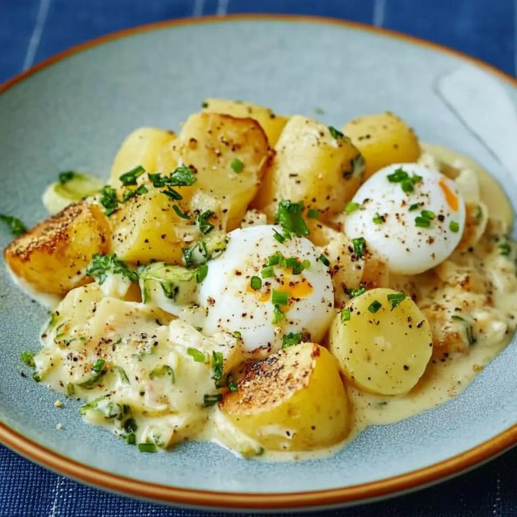 Senf-Rahm-Spitzkohl mit Kartoffeln und Ei