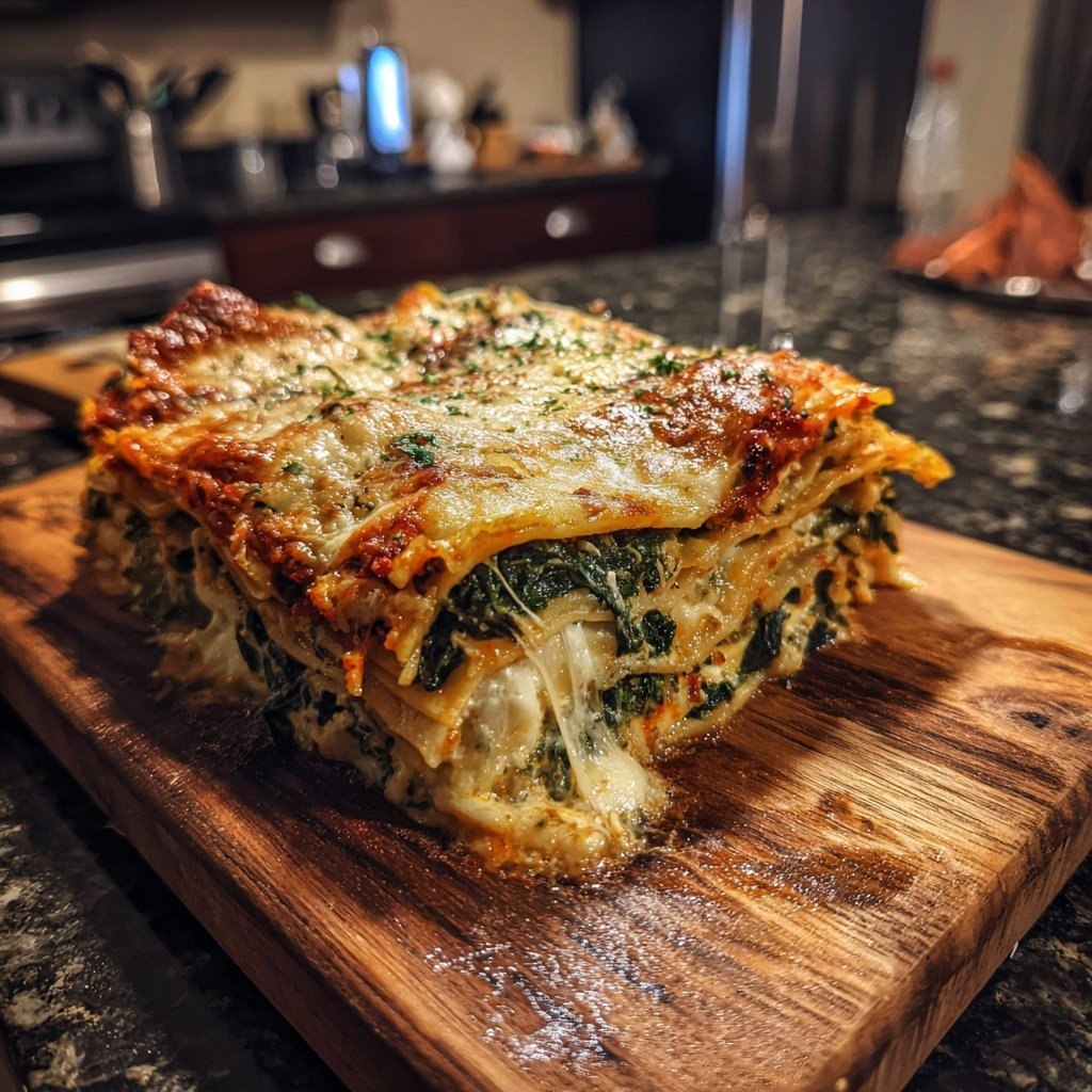Vegetarische Spinat Lasagne