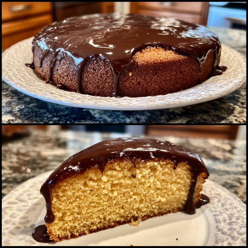 Blechkuchen mit Schokoglasur