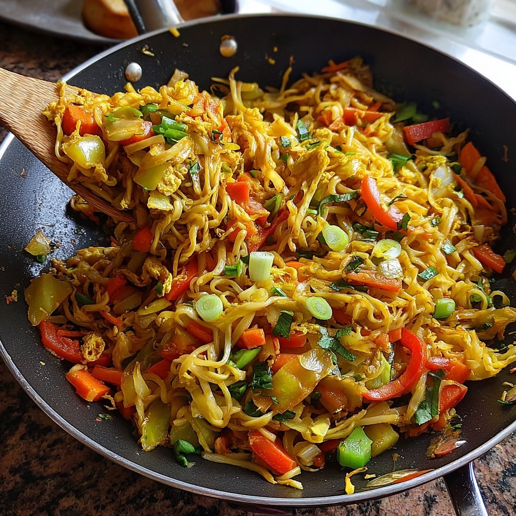 Kalorienarme Nudelpfanne