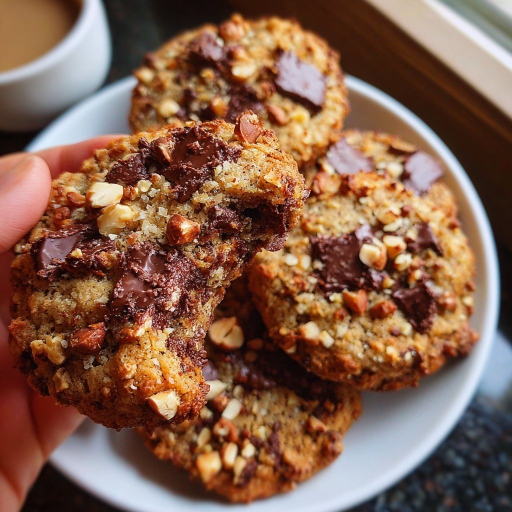 Cookies mit Haselnussstücken