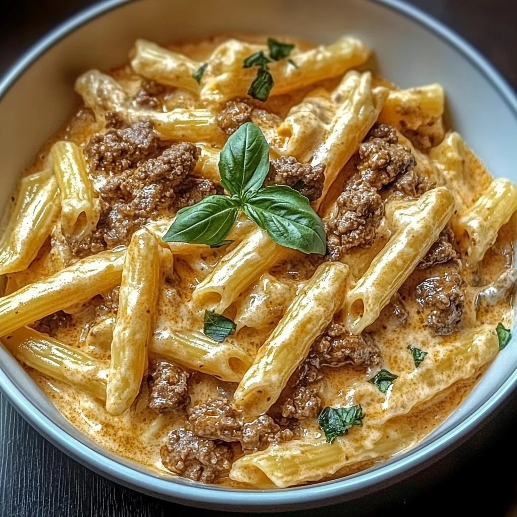 Cremige High-Protein-Beef-Pasta